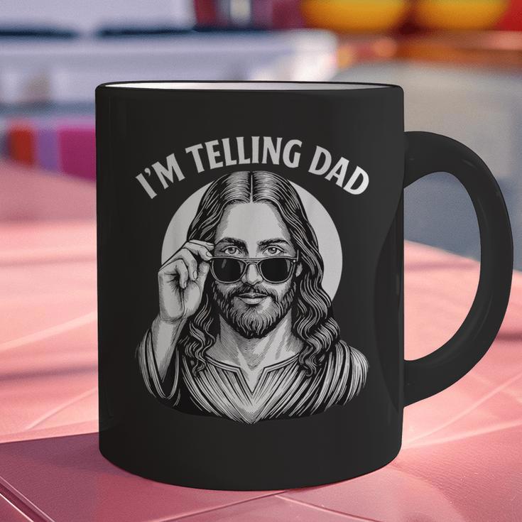 I'm Telling Dad Shirt Religious Christian Jesus Meme Graphic Print Coffee Mug