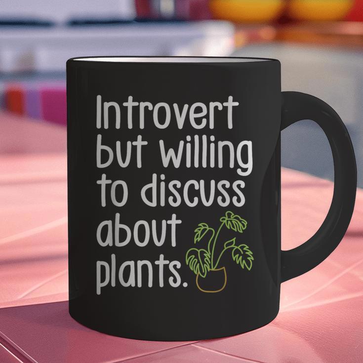 Introvert Humorous Plant Lover Gardening Graphic Print Coffee Mug