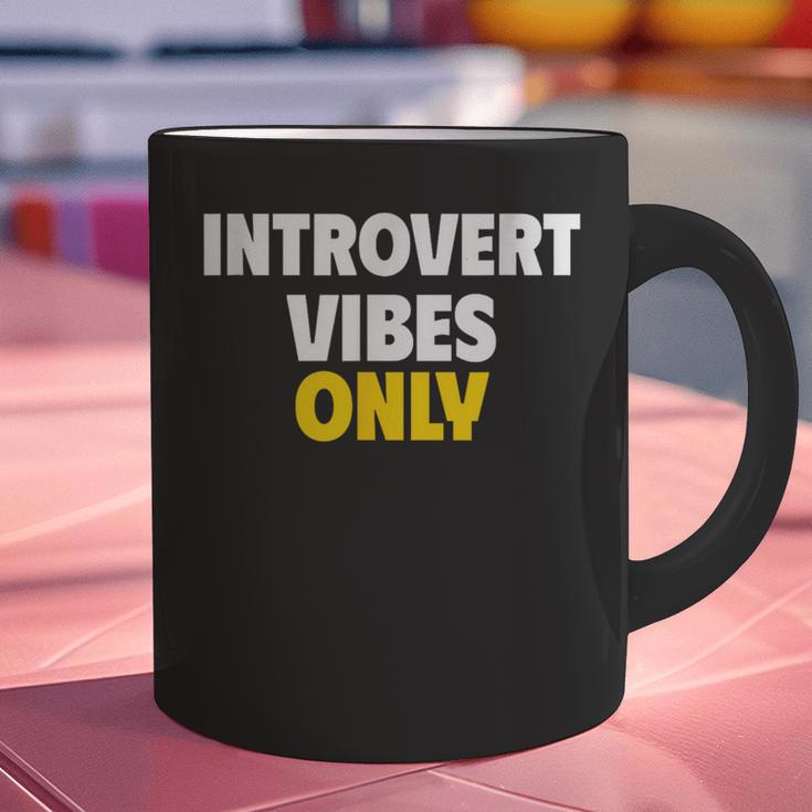 Introvert Vibes Only Graphic Print Coffee Mug Introvert Vibes Only Graphic Print Coffee Mug