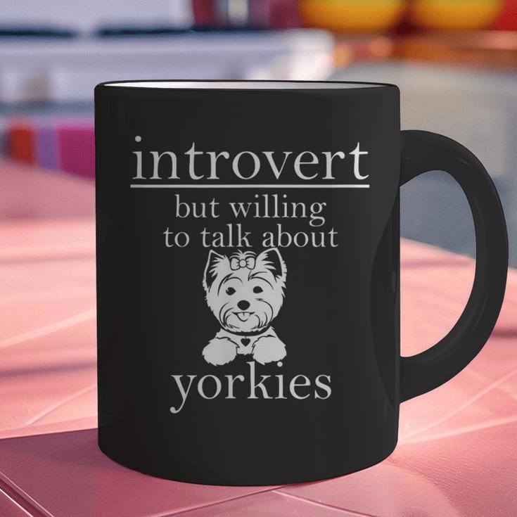 Introvert But Willing To Talk About Yorkies Graphic Print Coffee Mug