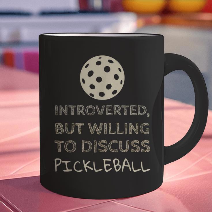 Introverted But Willing To Discuss Pickleball Graphic Print Coffee Mug Introverted But Willing To Discuss Pickleball Graphic Print Coffee Mug