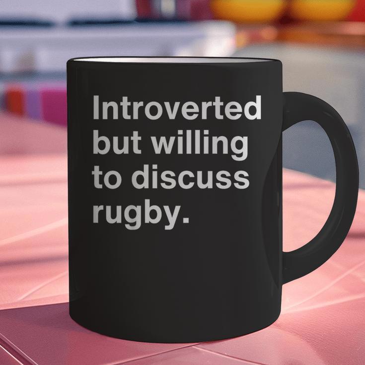 Introverted But Willing To Discuss Rugby Player Introverts Graphic Print Coffee Mug Introverted But Willing To Discuss Rugby Player Introverts Graphic Print Coffee Mug