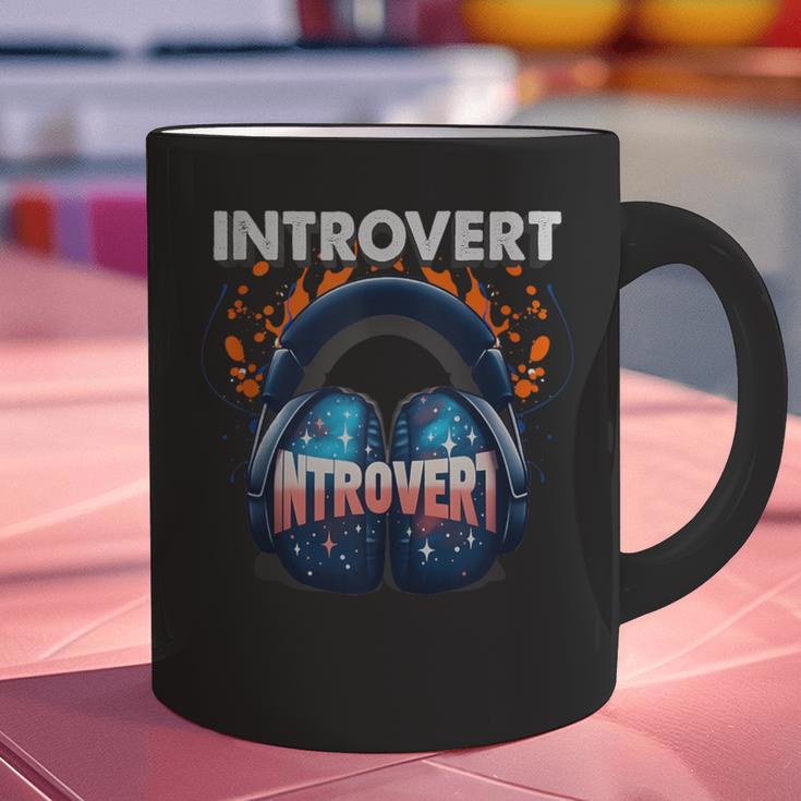 Introvert's Best Friend Noise-Canceling Headphones Graphic Print Coffee Mug