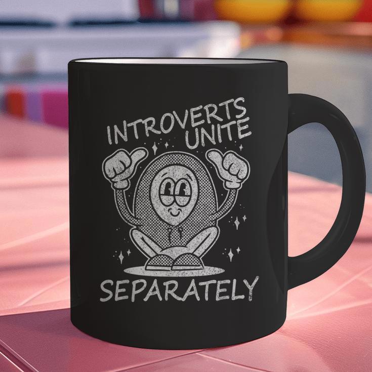 Introverts Unite Anti-Social Shy Person Joke Graphic Print Coffee Mug
