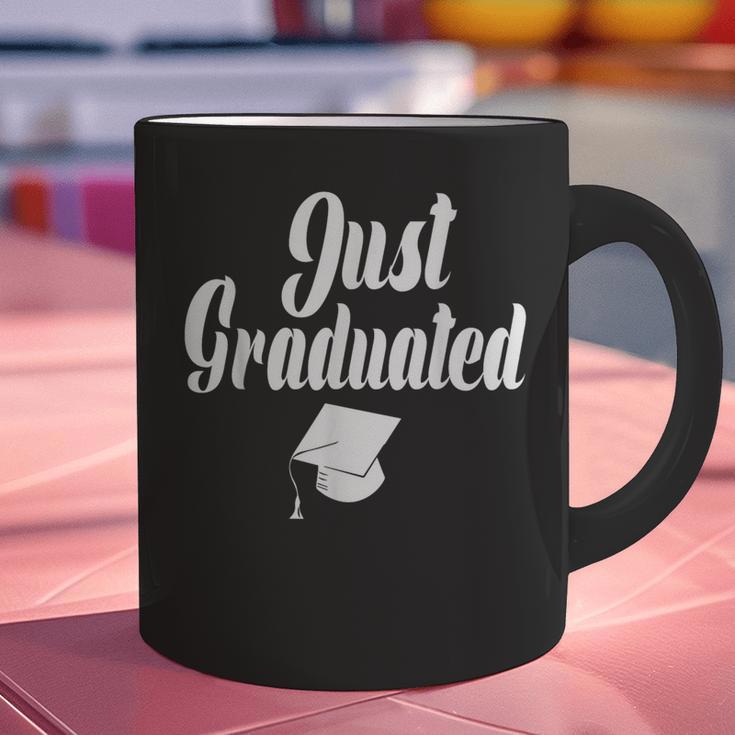 Just Graduated With A Graduation Cap Graphic Print Coffee Mug