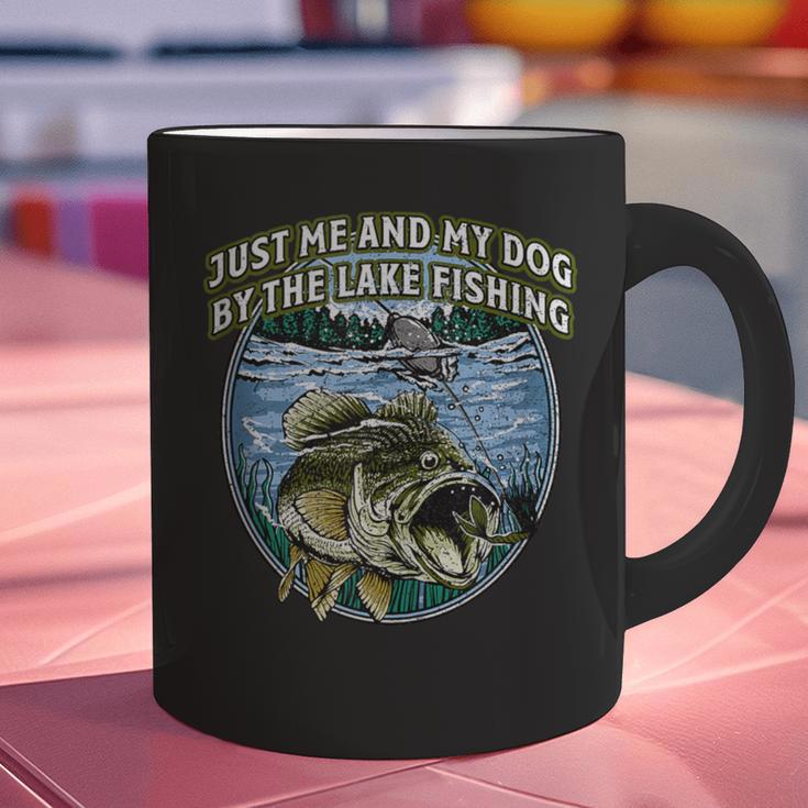 Just Let Me And My Dog By Lake Fishing Introvert Lifestyle Graphic Print Coffee Mug Just Let Me And My Dog By Lake Fishing Introvert Lifestyle Graphic Print Coffee Mug