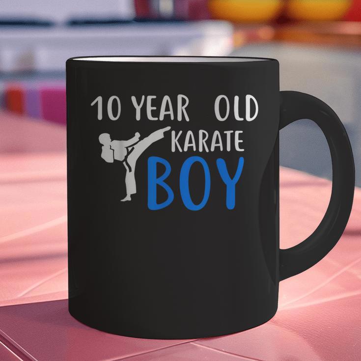 Karate Boy 10 Year Old Kids Shirt Graduation Graphic Print Coffee Mug