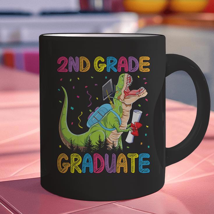 Kids 2nd Grade Graduate Dinosaur Trex 2nd Grade Graduation Graphic Print Coffee Mug