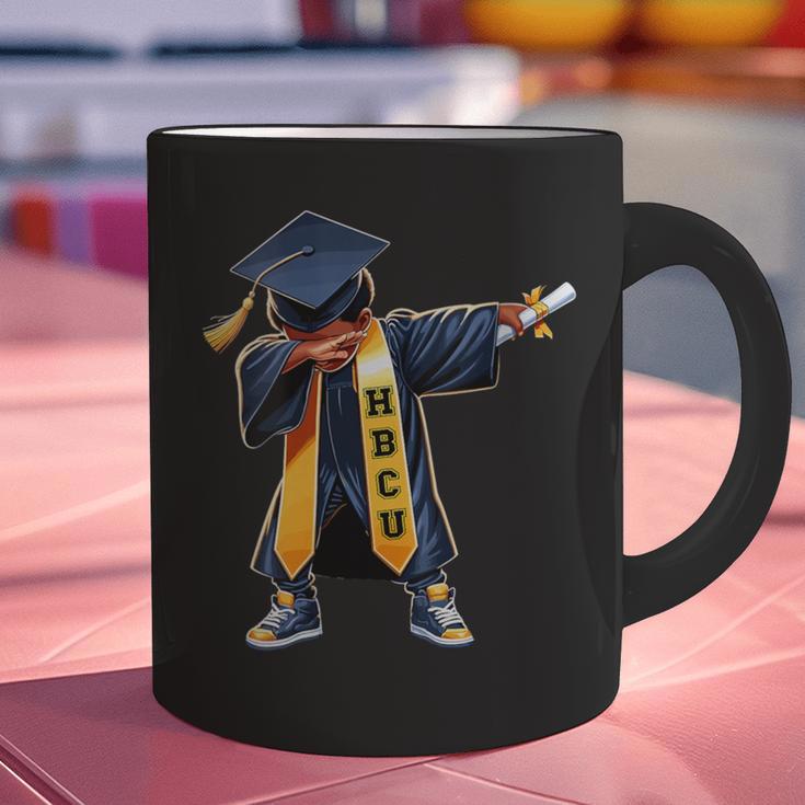 Kids HBCU Boys Grad Dabbing Graduation Graphic Print Coffee Mug