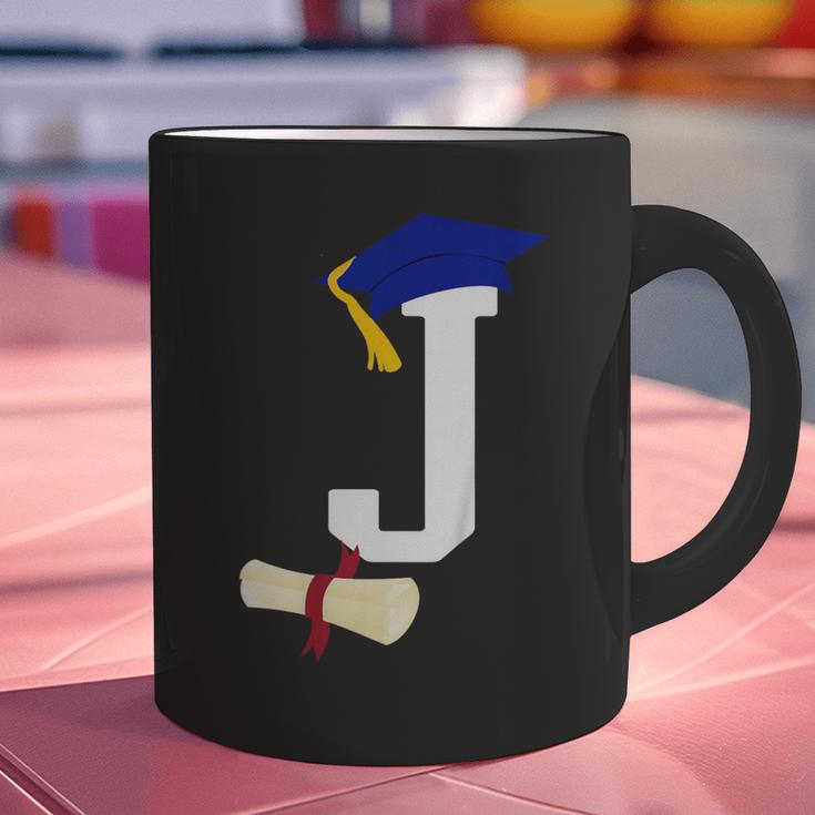 Kids Initial J Letter For Boys Preschool Graduation Kindergarten Graphic Print Coffee Mug