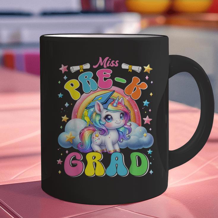 Kids Miss Pre-K Grad Graduation Cute Unicorn Rainbow Girls Graphic Print Coffee Mug