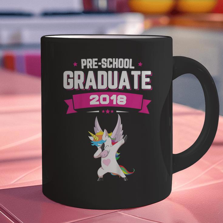 Kids Preschool Graduate 2018 Unicorn Dab Graduation Pre-K TShirt Graphic Print Coffee Mug