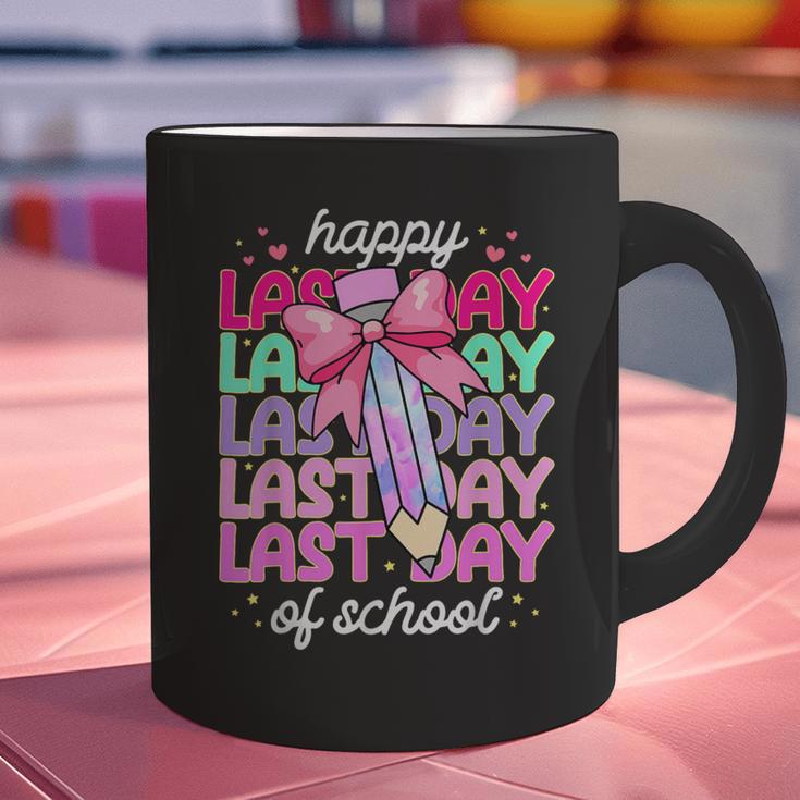 Last Day Of School Shirt Coquette Bow School Graduation Graphic Print Coffee Mug