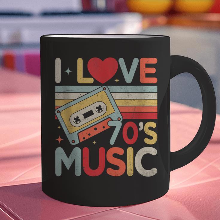 I Love 70's Music Retro Style Nostalgia Cassette 1970s Party Graphic Print Coffee Mug
