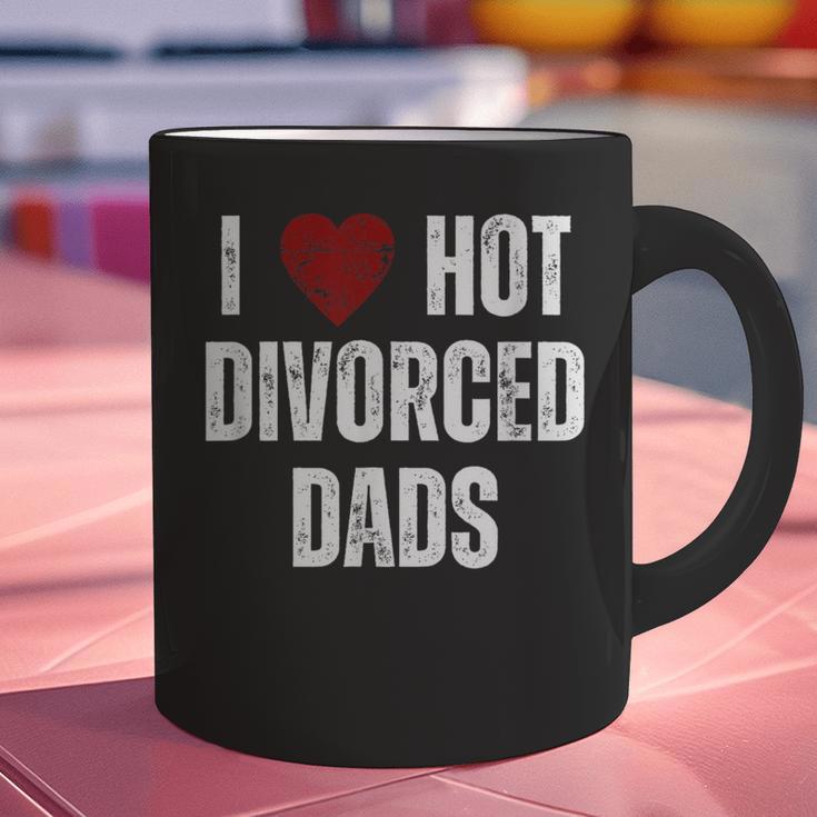 I Love Hot Divorced Dads Red Hearts Graphic Print Coffee Mug
