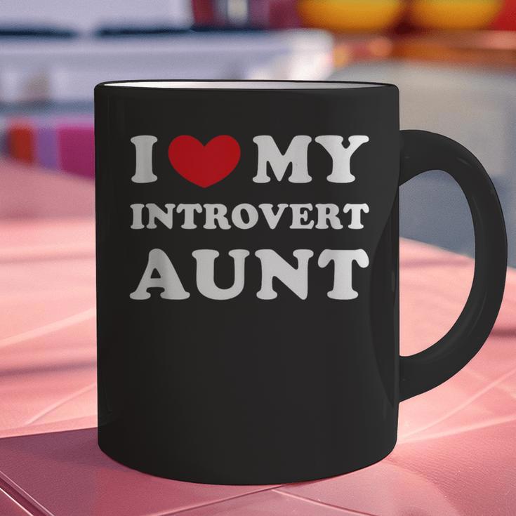 I Love My Introvert Aunt I Heart My Introvert Aunt Graphic Print Coffee Mug