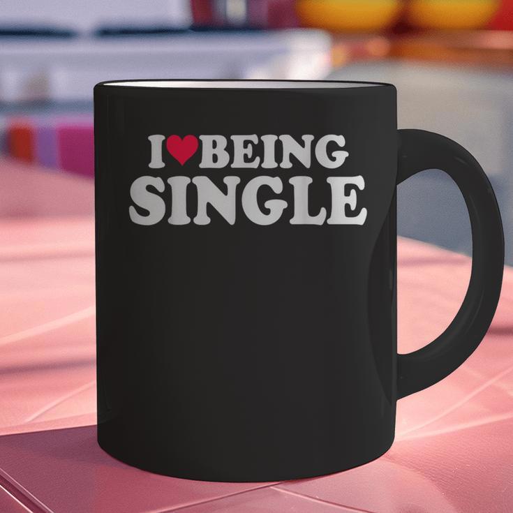 I Love Being Single Red Heart Anxious & Introvert Girl Club Graphic Print Coffee Mug