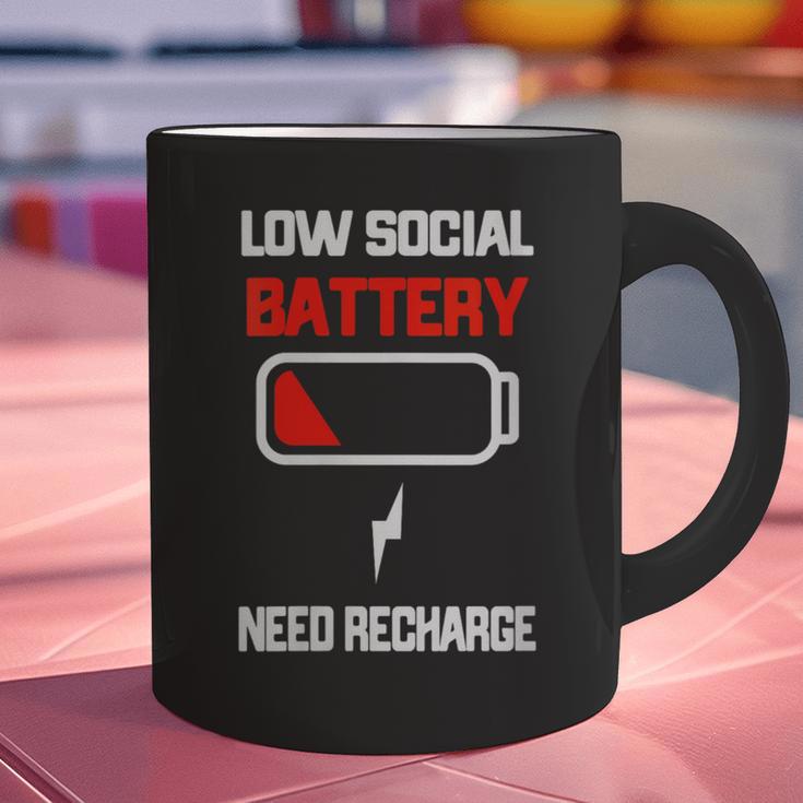Low Social Battery Need Recharge Introvert Self-Care Graphic Print Coffee Mug Low Social Battery Need Recharge Introvert Self-Care Graphic Print Coffee Mug