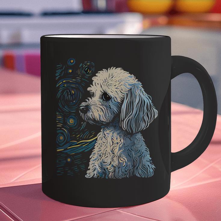Maltipoo Starry Night Van Gogh Maltipoo Mom Dad Owner Graphic Print Coffee Mug