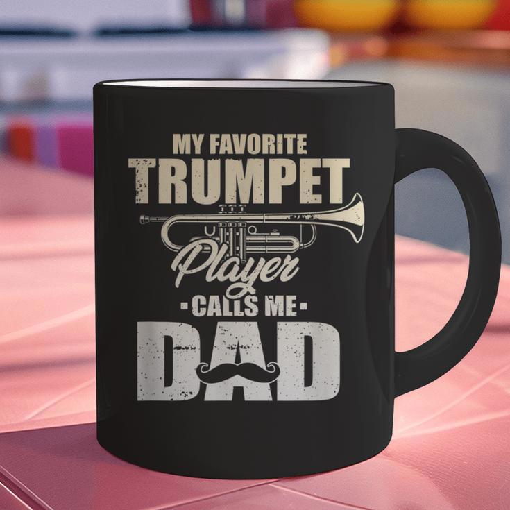 Marching Band Dad My Favorite Trumpet Player Calls Me Dad Graphic Print Coffee Mug