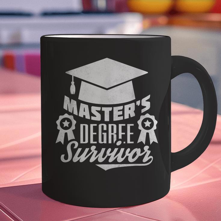 Master's Degree Survivor College Graduation Graphic Print Coffee Mug