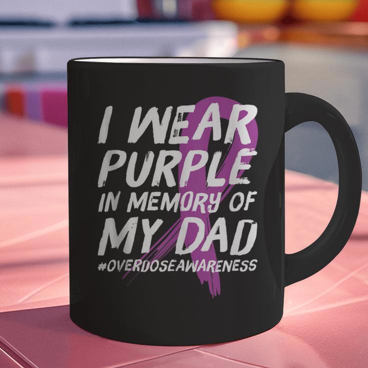 Memory Of Dad Wear Purple Overdose Awareness Graphic Print Coffee Mug Memory Of Dad Wear Purple Overdose Awareness Graphic Print Coffee Mug