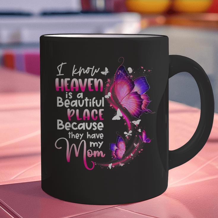 In Memory Of Mom I Know Heaven Beautiful Place Wings Angel Graphic Print Coffee Mug In Memory Of Mom I Know Heaven Beautiful Place Wings Angel Graphic Print Coffee Mug