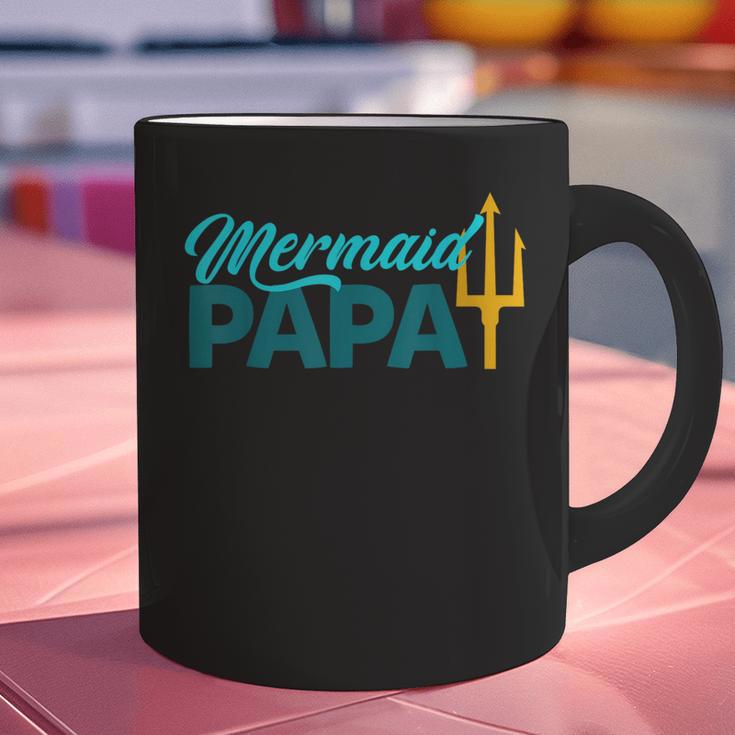 Mermaid Dad Mermaid Papa Grandpa Security Party Small Graphic Print Coffee Mug