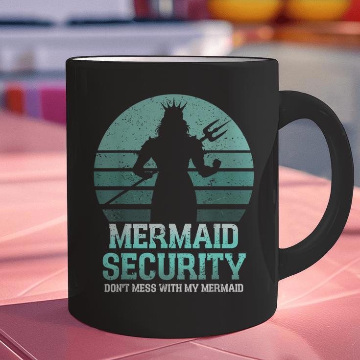 Mermaid Security Vintage Birthday Party Dad Father Day Graphic Print Coffee Mug