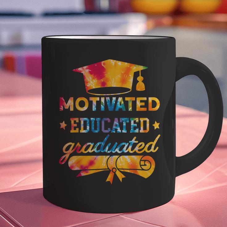 Motivated Educated Graduated Graduation Graphic Print Coffee Mug