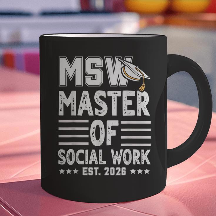 MSW Est 2026 Masters Of Social Work Graduation Social Worker Graphic Print Coffee Mug