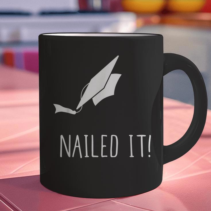 Nailed It Shirt Cute Graduation Grad Cap Graphic Print Coffee Mug