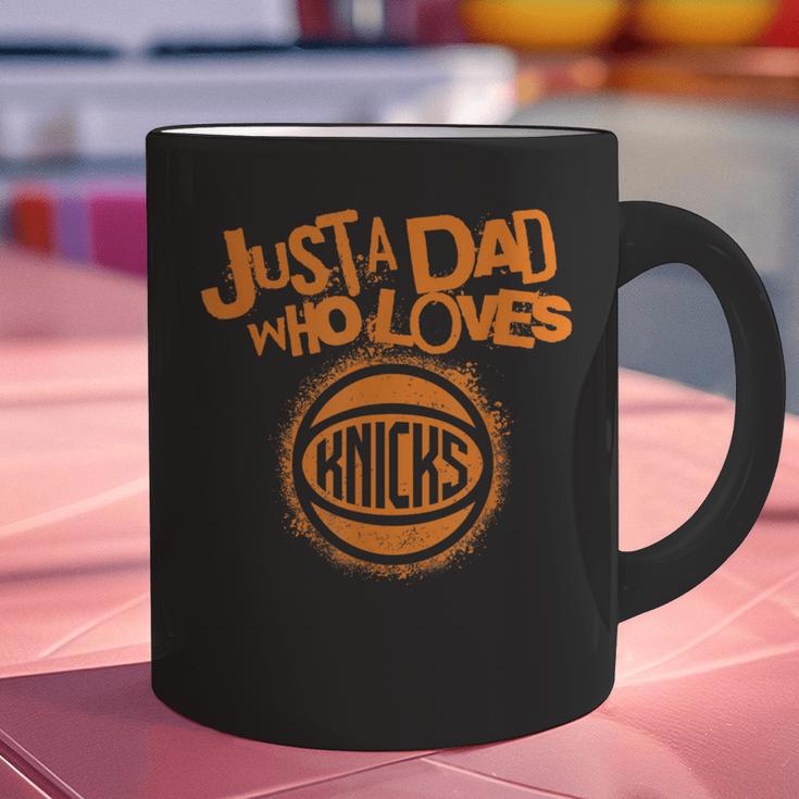 NBA New York Knicks Father's Day Just A Dad Who Loves Graphic Print Coffee Mug