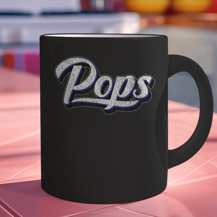 New Grandpa For Dad Called Pops Graphic Print Coffee Mug