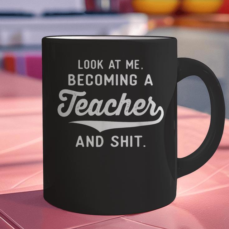 New Teacher Gifts Graduation Women Men Become Teachers Graphic Print Coffee Mug