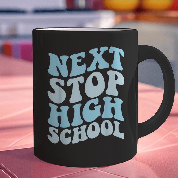 Next Stop High School Elementary School Graduation 2025 Graphic Print Coffee Mug