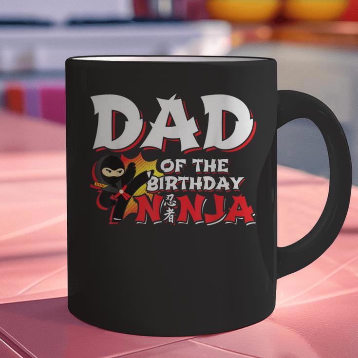 Ninja Birthday Party Dad Of The Birthday Ninja Small Graphic Print Coffee Mug