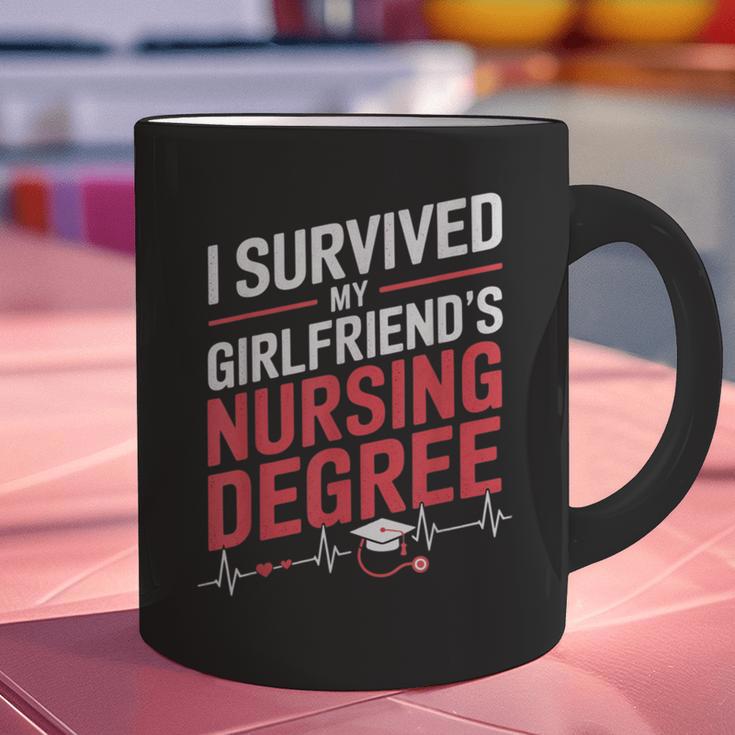 Nurse Graduation I Survived My Girlfriends Nursing Degree Graphic Print Coffee Mug