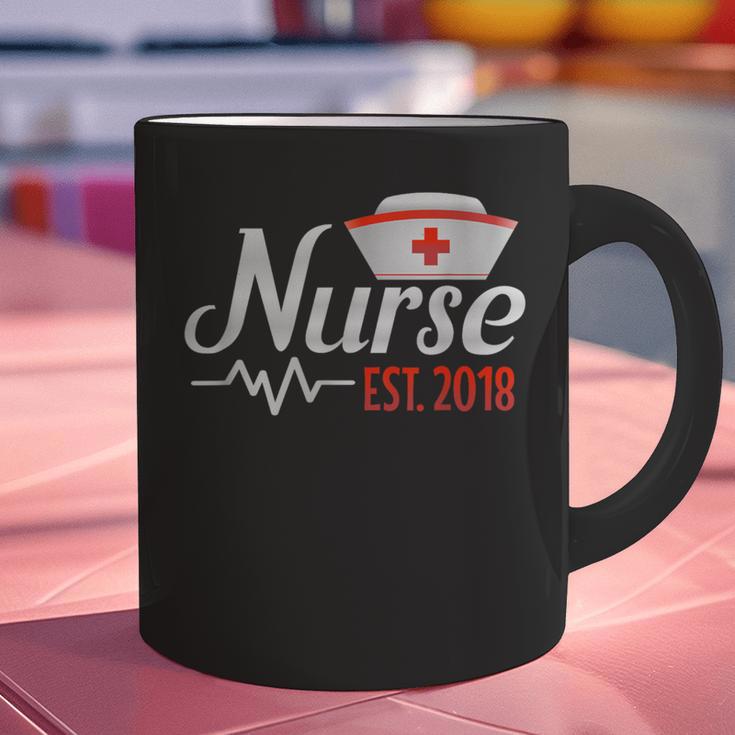 Nurse Nursing School Graduation Est 2018 Shirt Graphic Print Coffee Mug