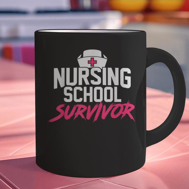 Nursing School Survivor Shirt Graduation Party Tee Graphic Print Coffee Mug