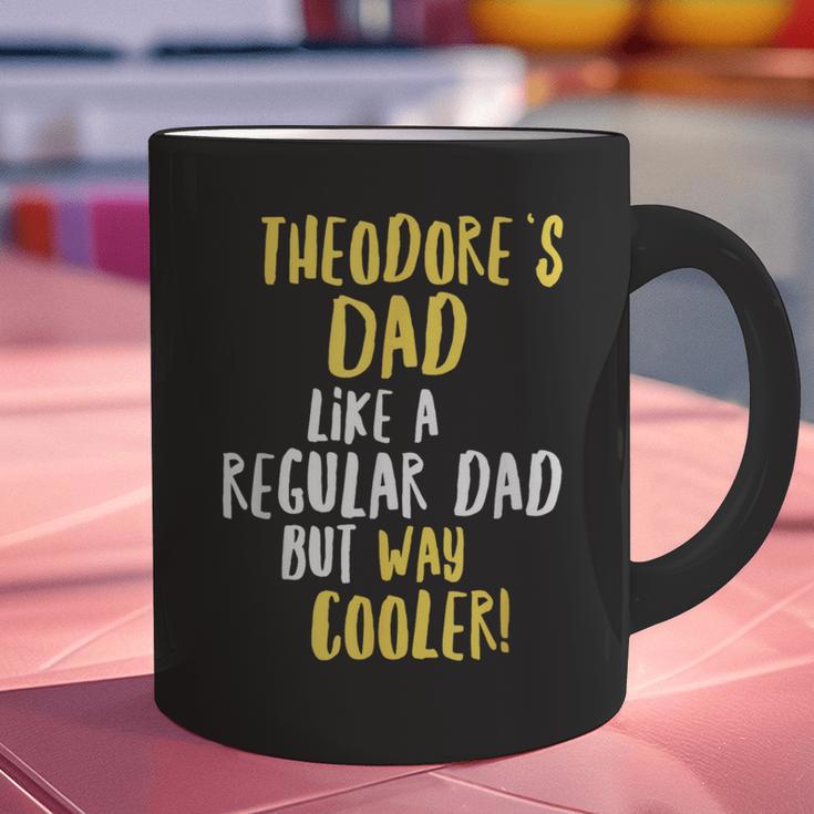 Theodore's Dad Text Men Boys Graphic Print Coffee Mug