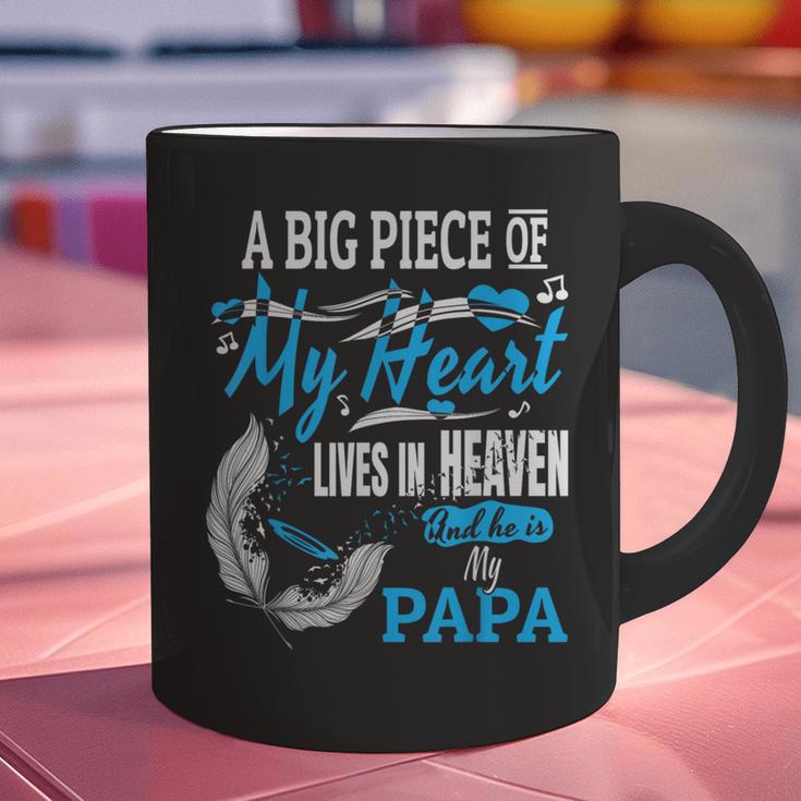 My Papa Lives In Heaven Shirt Memorial Day Papa Dad Grandpa Graphic Print Coffee Mug