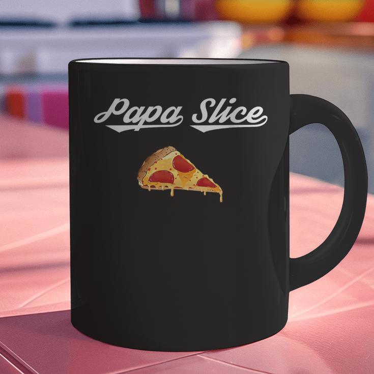 Papa Slice Pizza Belly Expectant Dad Pizza Pregnancy Reveal Graphic Print Coffee Mug