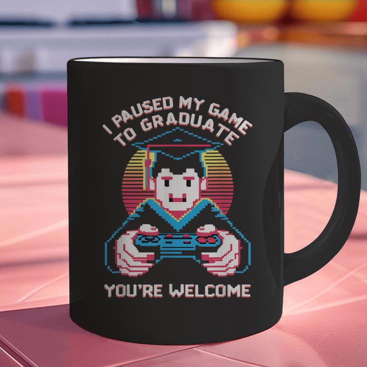 I Paused My Game To Graduate 2024 Gamer Graduation Graphic Print Coffee Mug