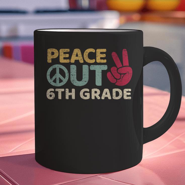 Peace Out 6th Grade Graduation Last Day Of School Graphic Print Coffee Mug