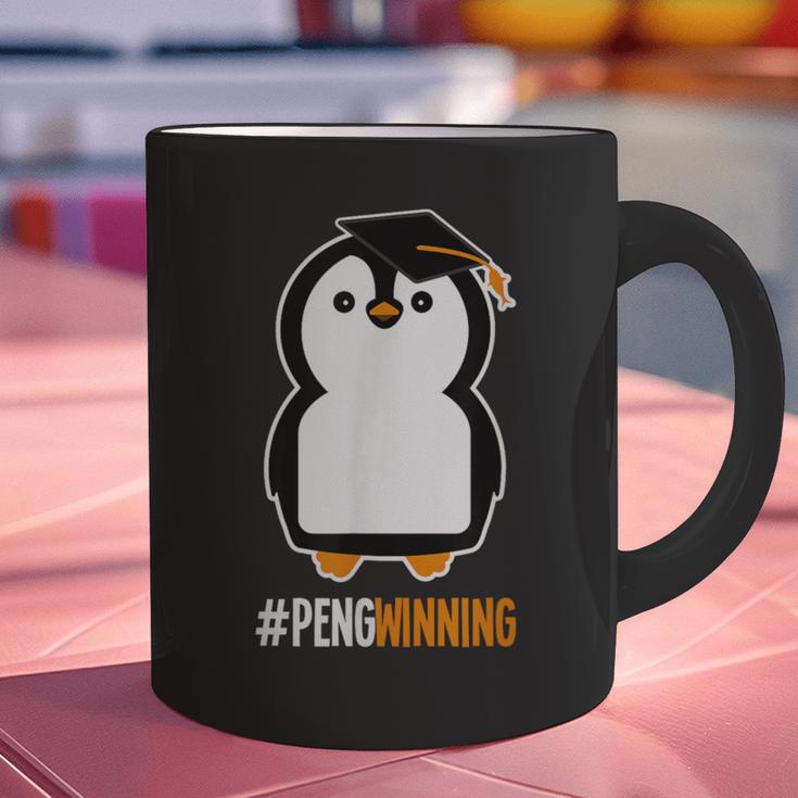Penguin Graduation For Grads Hashtag Pengwinning Graphic Print Coffee Mug