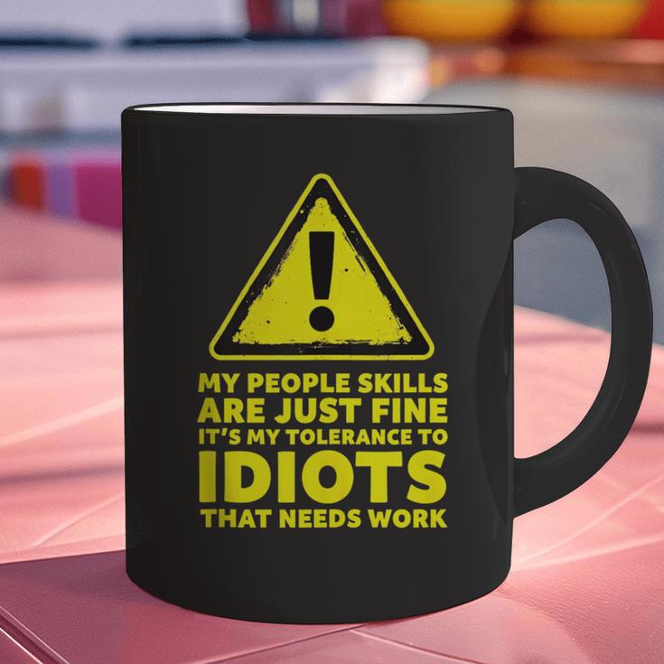 My People Skills Are Just Fine Sarcastic Introvert Graphic Print Coffee Mug My People Skills Are Just Fine Sarcastic Introvert Graphic Print Coffee Mug