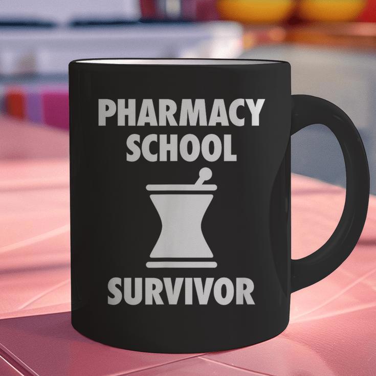 Pharmacy School Survivor PharmD Graduation T-Shirt Graphic Print Coffee Mug