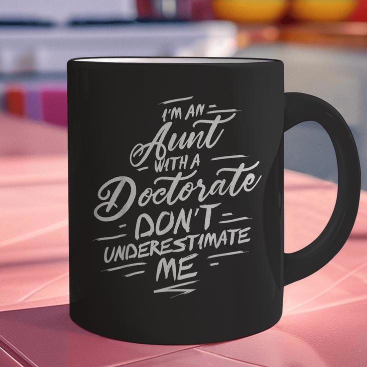 Phd Aunt Shirt Doctorate Graduations Doctoral Graphic Print Coffee Mug