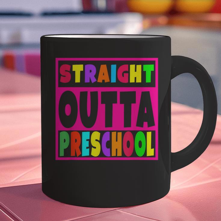 Pink STRAIGHT OUTTA Preschool PRE-K Graduation Graphic Print Coffee Mug